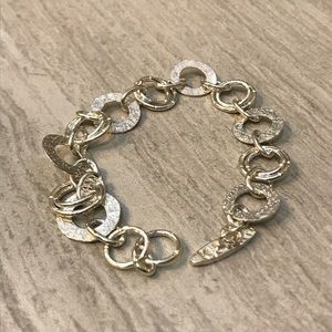 Sterling Silver toggle bracelet. Handcrafted.